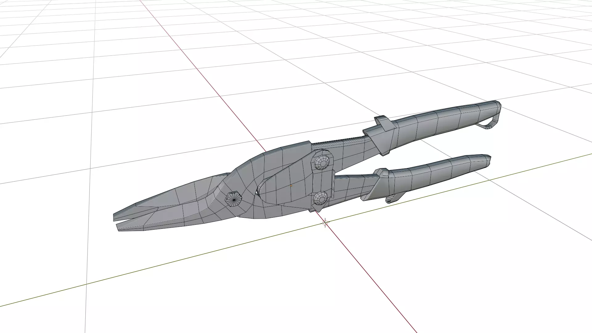  Aviation Snips Garden Shear Low-poly 3D model_6