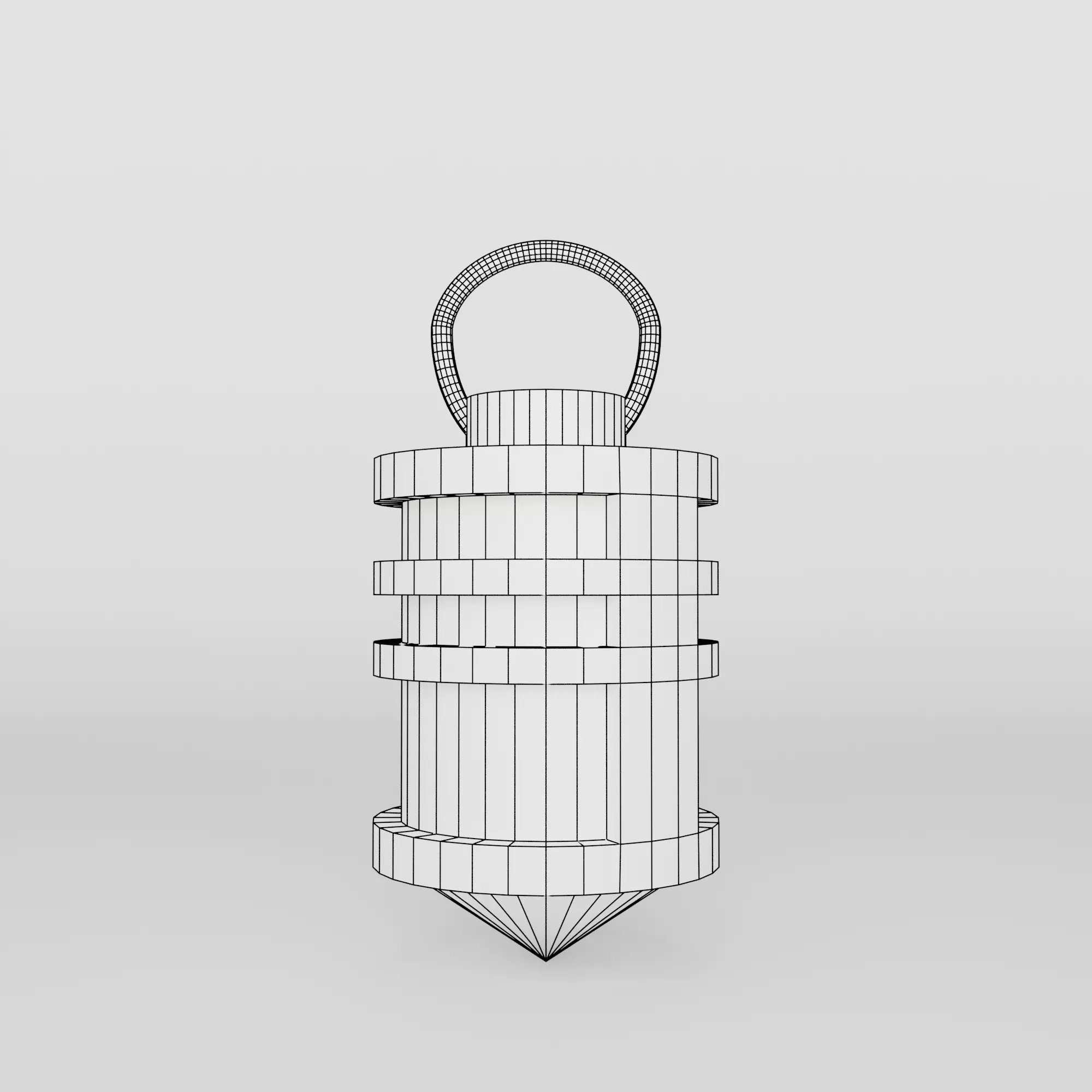 Modern Hanging Lamp Low Poly 3D Model Low-poly 3D model_0