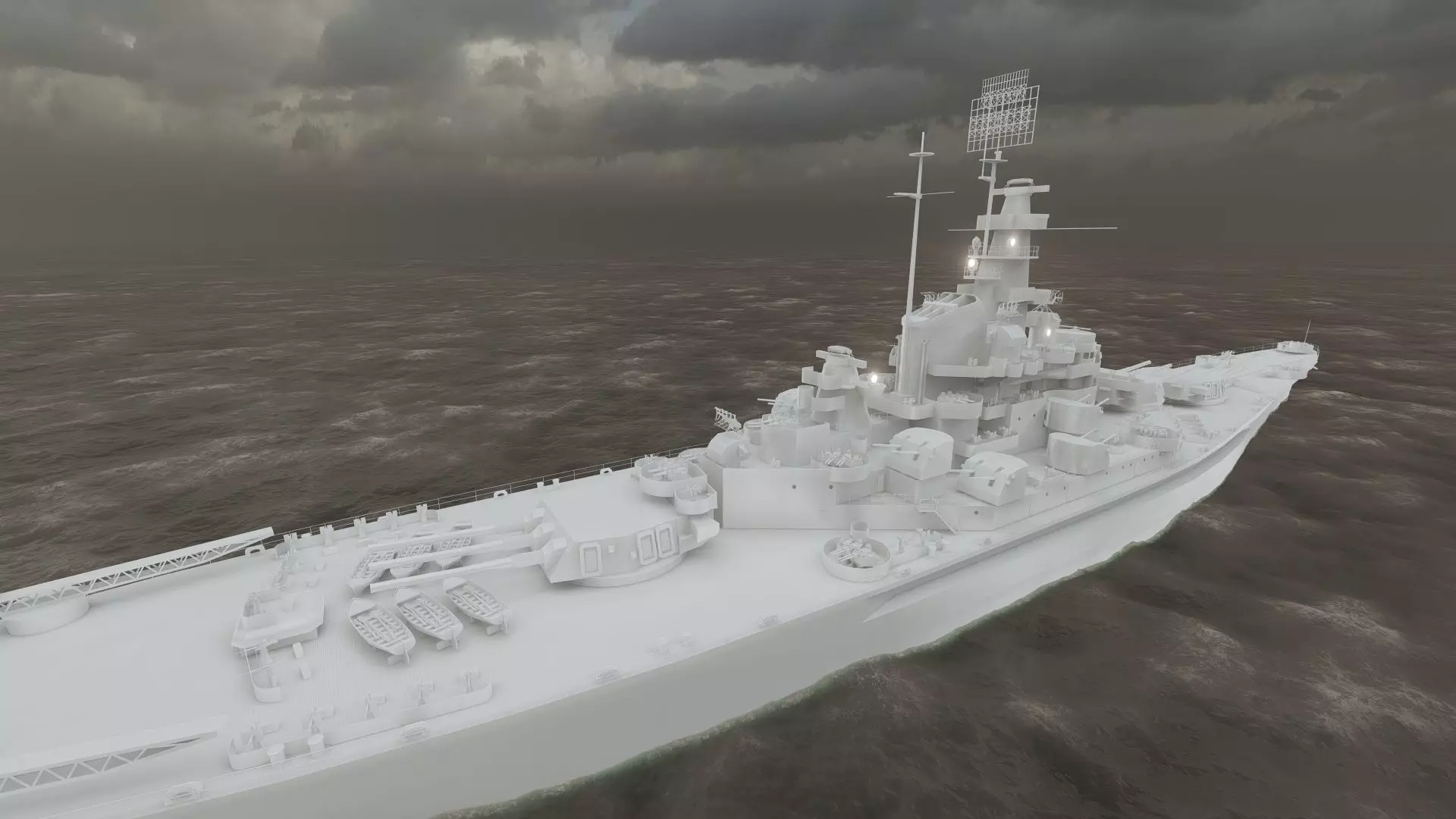 US NAVY BATTLESHIP SOUTH DAKOTA CLASS 3D model_38