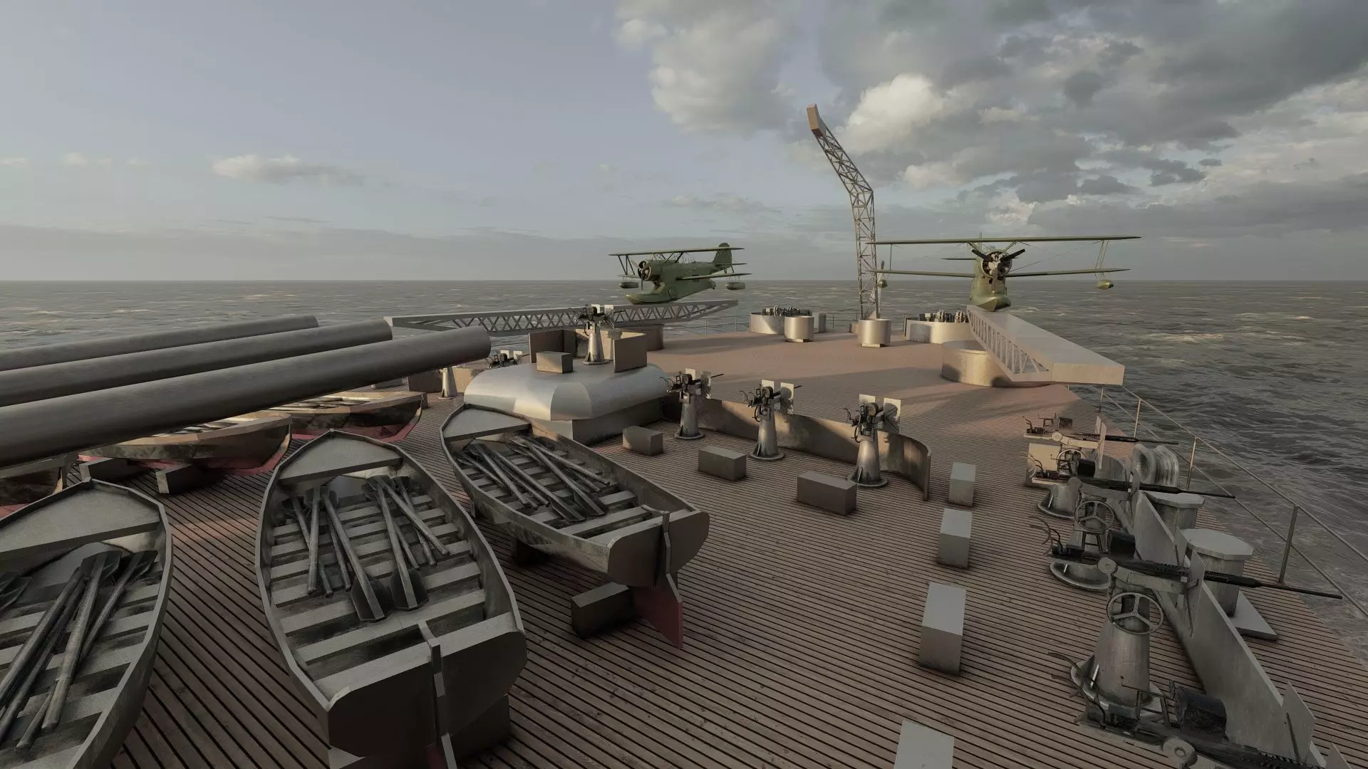 US NAVY BATTLESHIP SOUTH DAKOTA CLASS 3D model_34