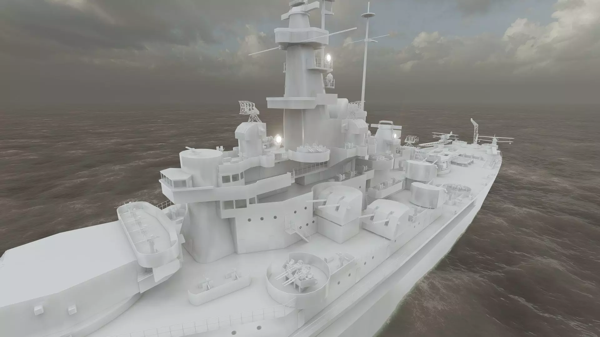 US NAVY BATTLESHIP SOUTH DAKOTA CLASS 3D model_44