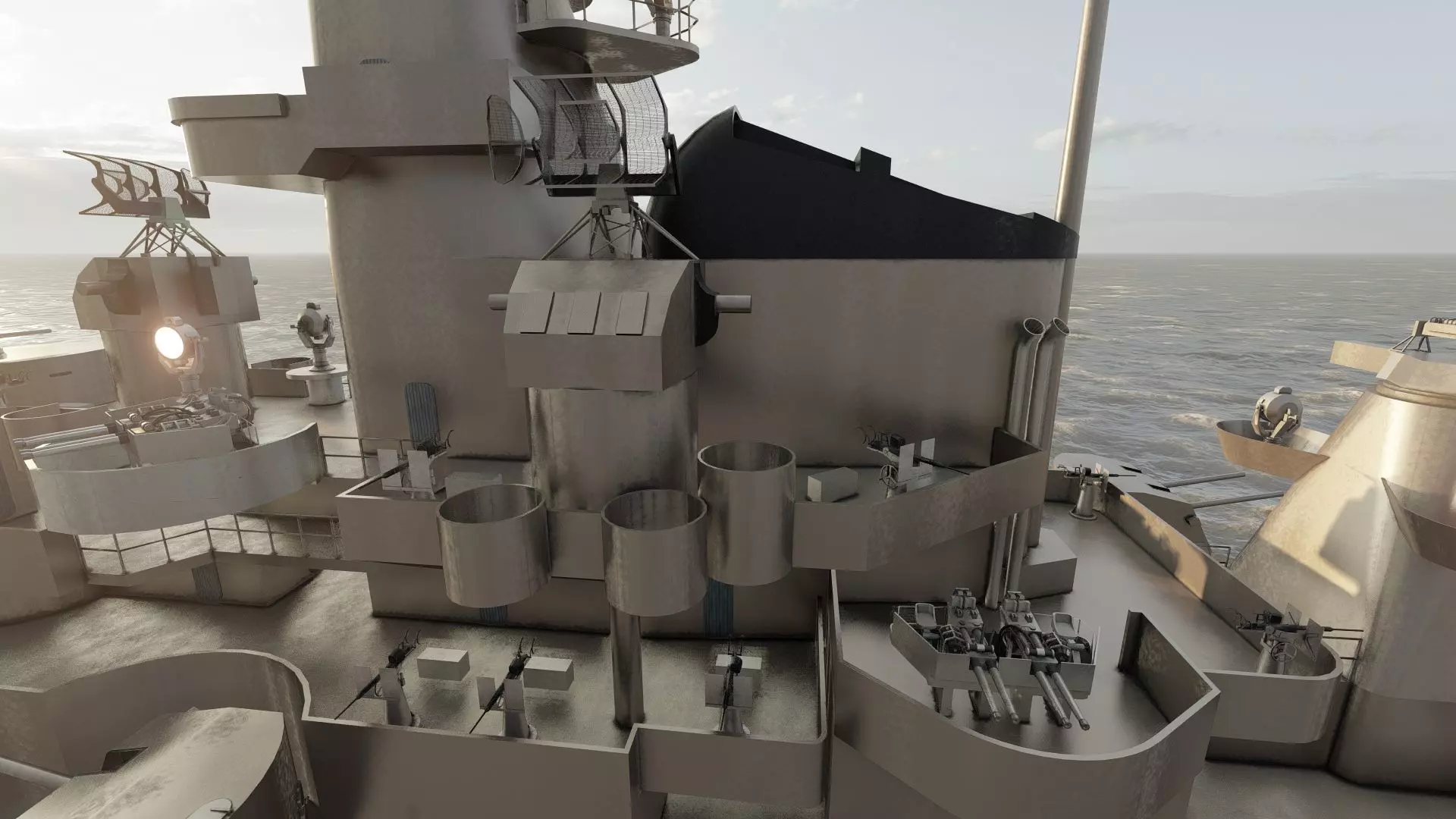 US NAVY BATTLESHIP SOUTH DAKOTA CLASS 3D model_31