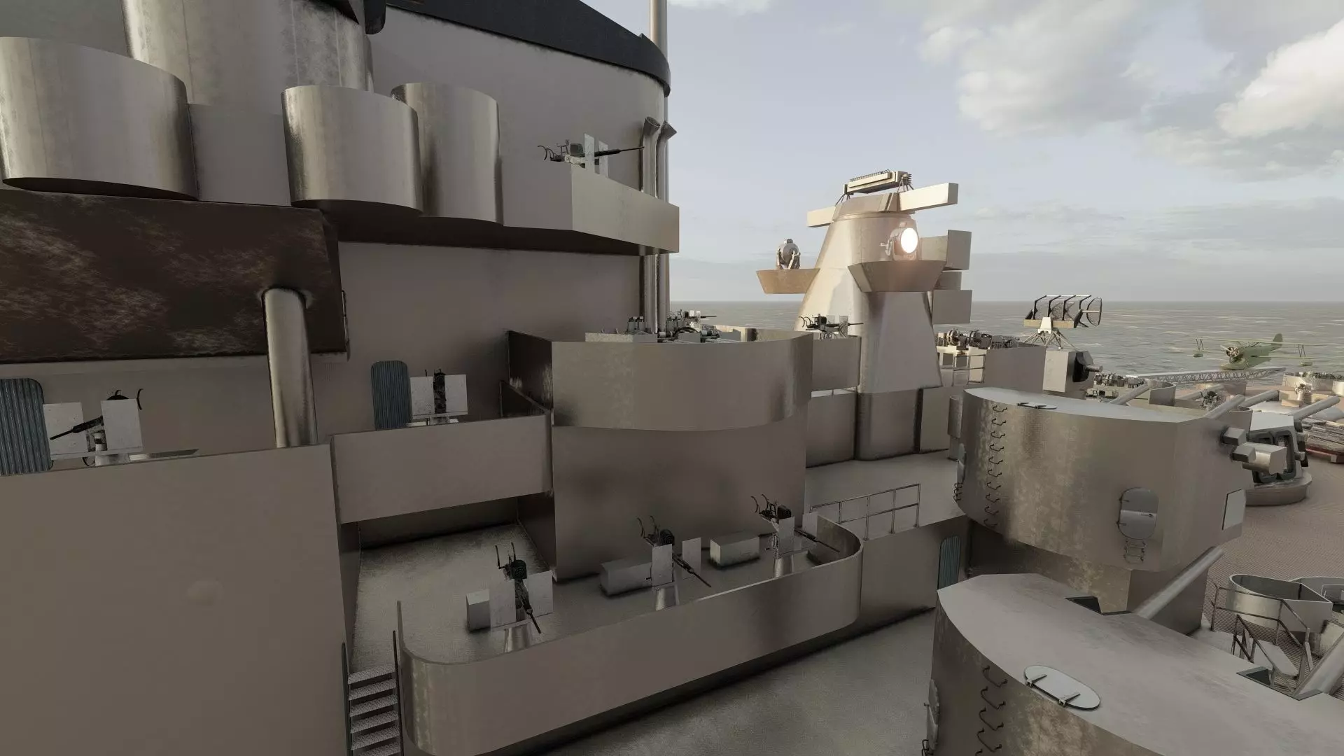 US NAVY BATTLESHIP SOUTH DAKOTA CLASS 3D model_30