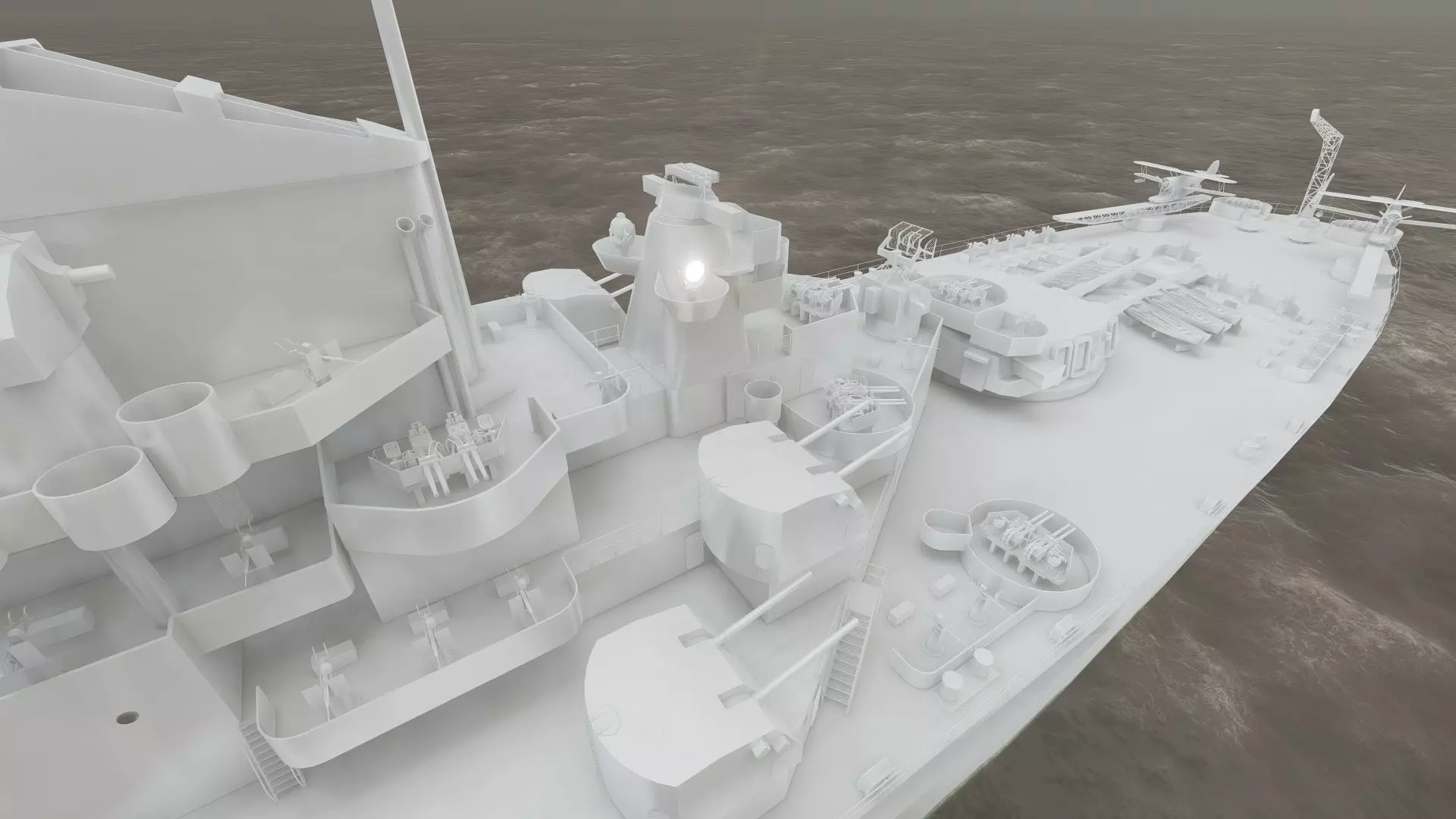 US NAVY BATTLESHIP SOUTH DAKOTA CLASS 3D model_45