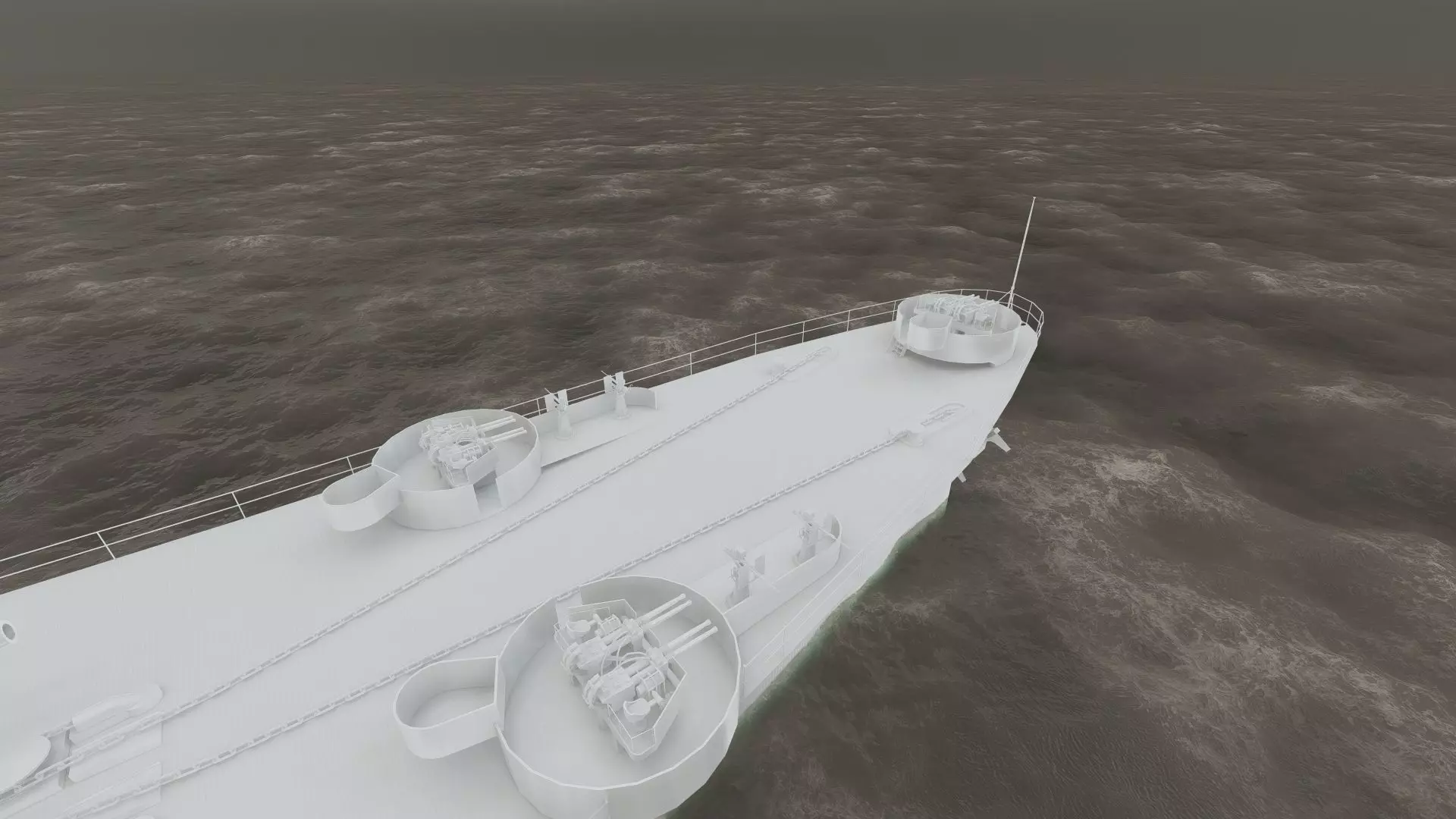 US NAVY BATTLESHIP SOUTH DAKOTA CLASS 3D model_42