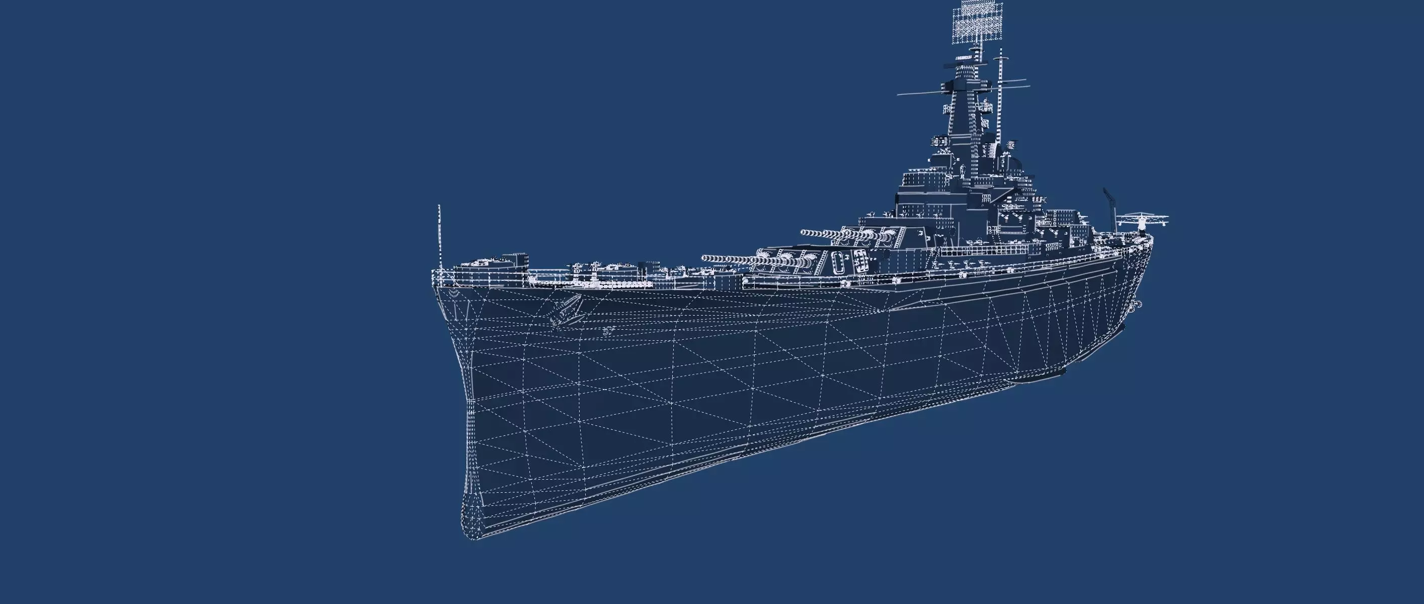 US NAVY BATTLESHIP SOUTH DAKOTA CLASS 3D model_47