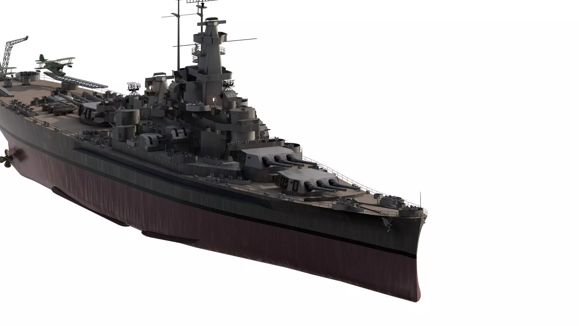 US NAVY BATTLESHIP SOUTH DAKOTA CLASS 3D model_3
