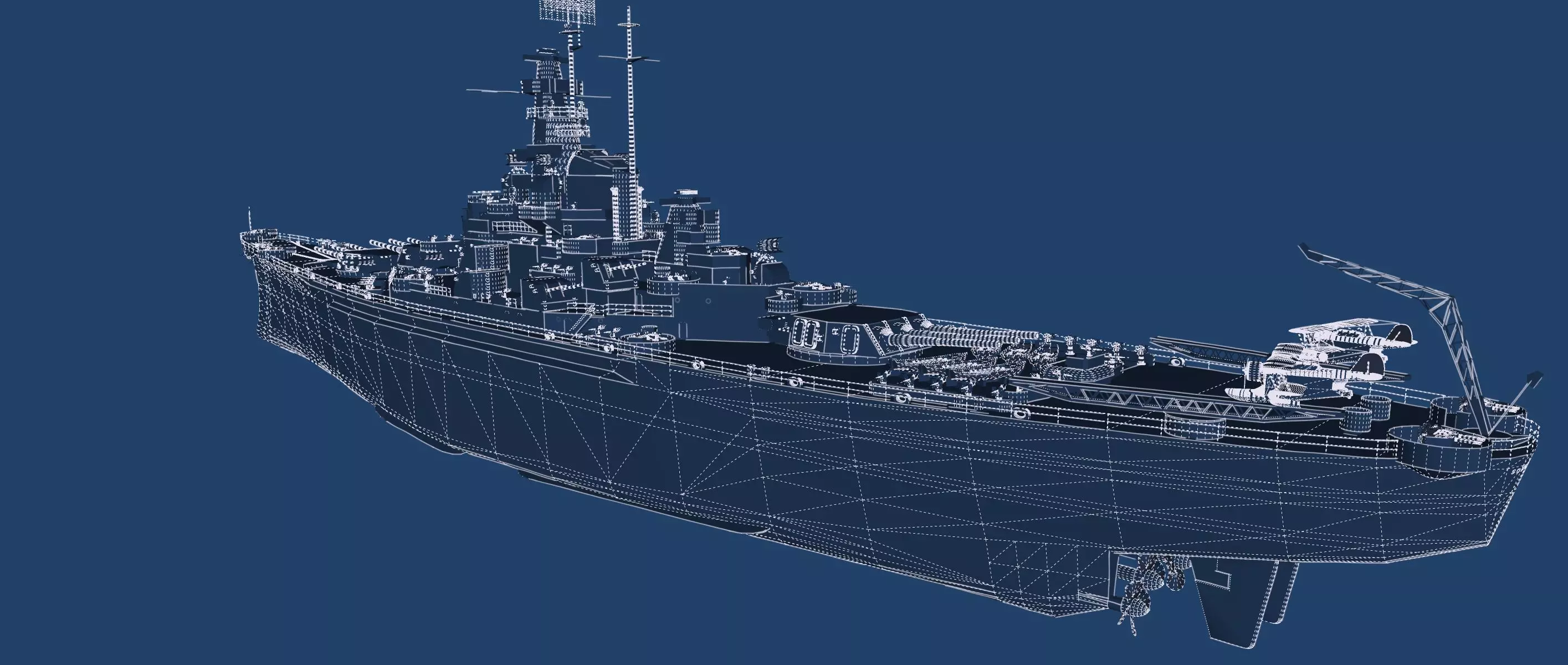 US NAVY BATTLESHIP SOUTH DAKOTA CLASS 3D model_48