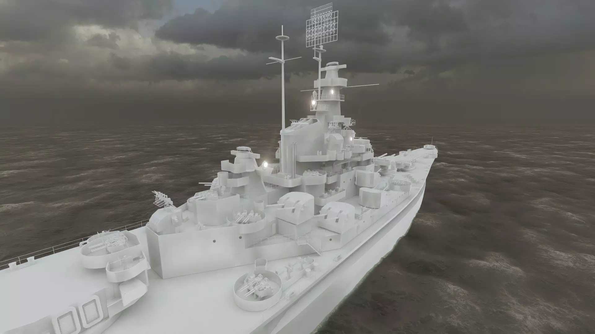 US NAVY BATTLESHIP SOUTH DAKOTA CLASS 3D model_39