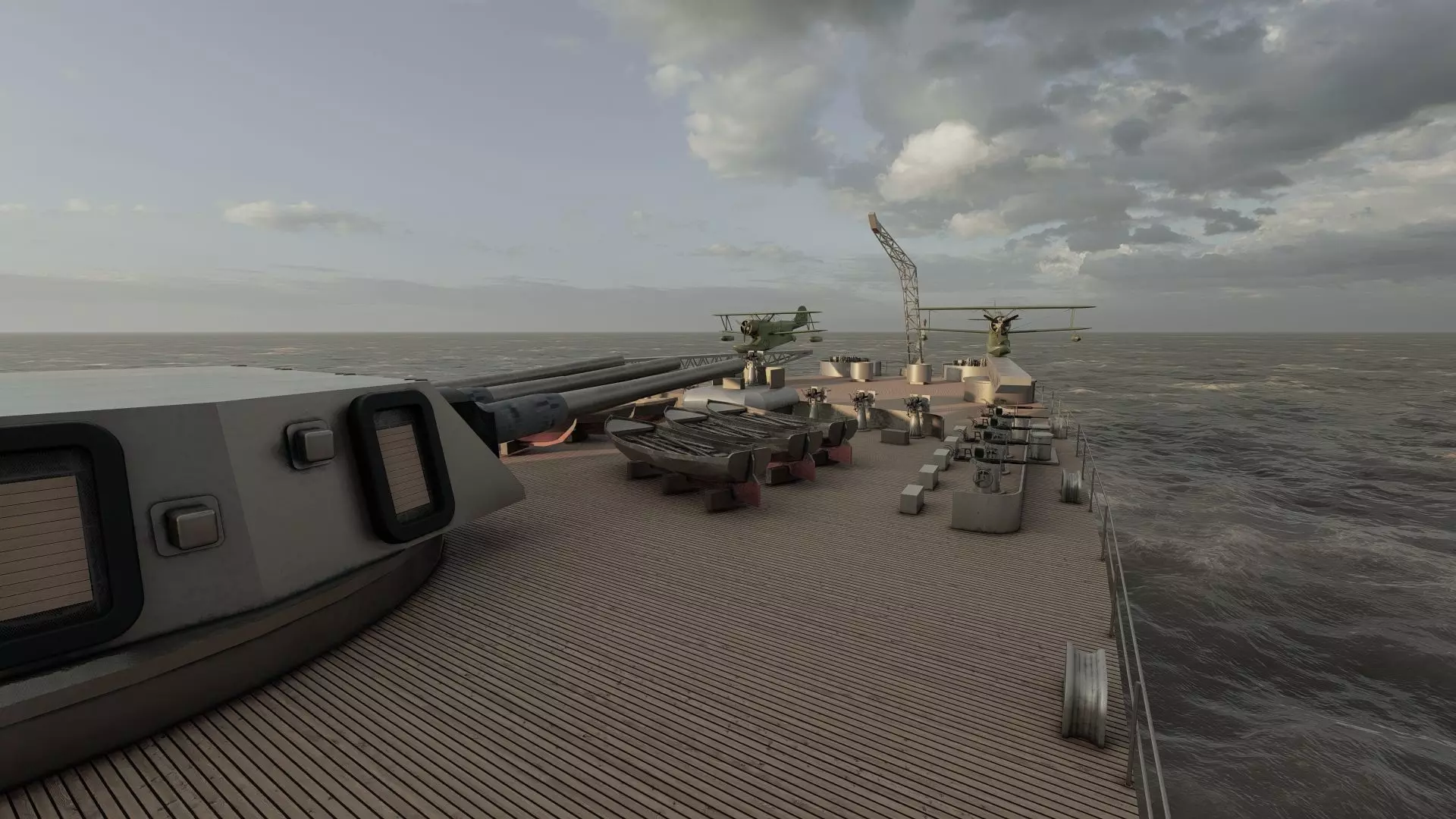 US NAVY BATTLESHIP SOUTH DAKOTA CLASS 3D model_33