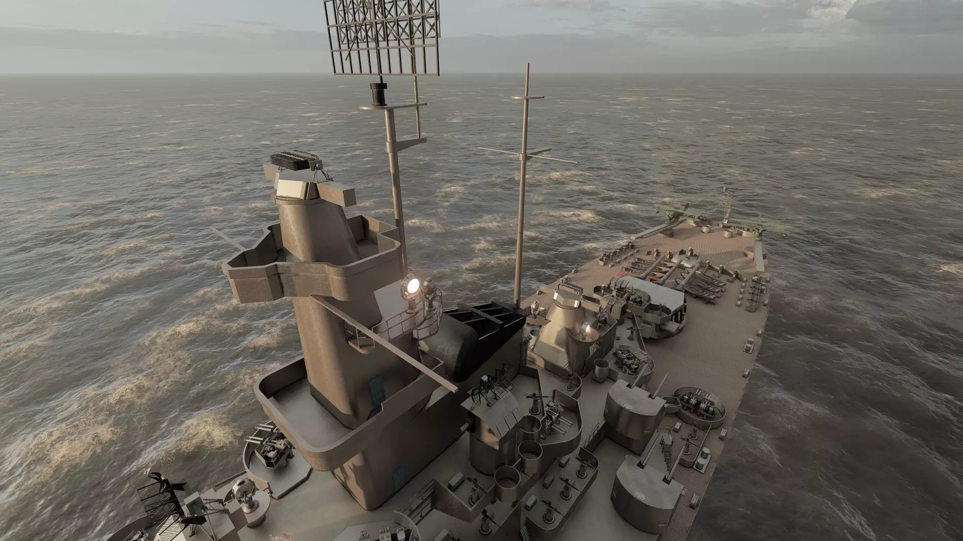 US NAVY BATTLESHIP SOUTH DAKOTA CLASS 3D model_29