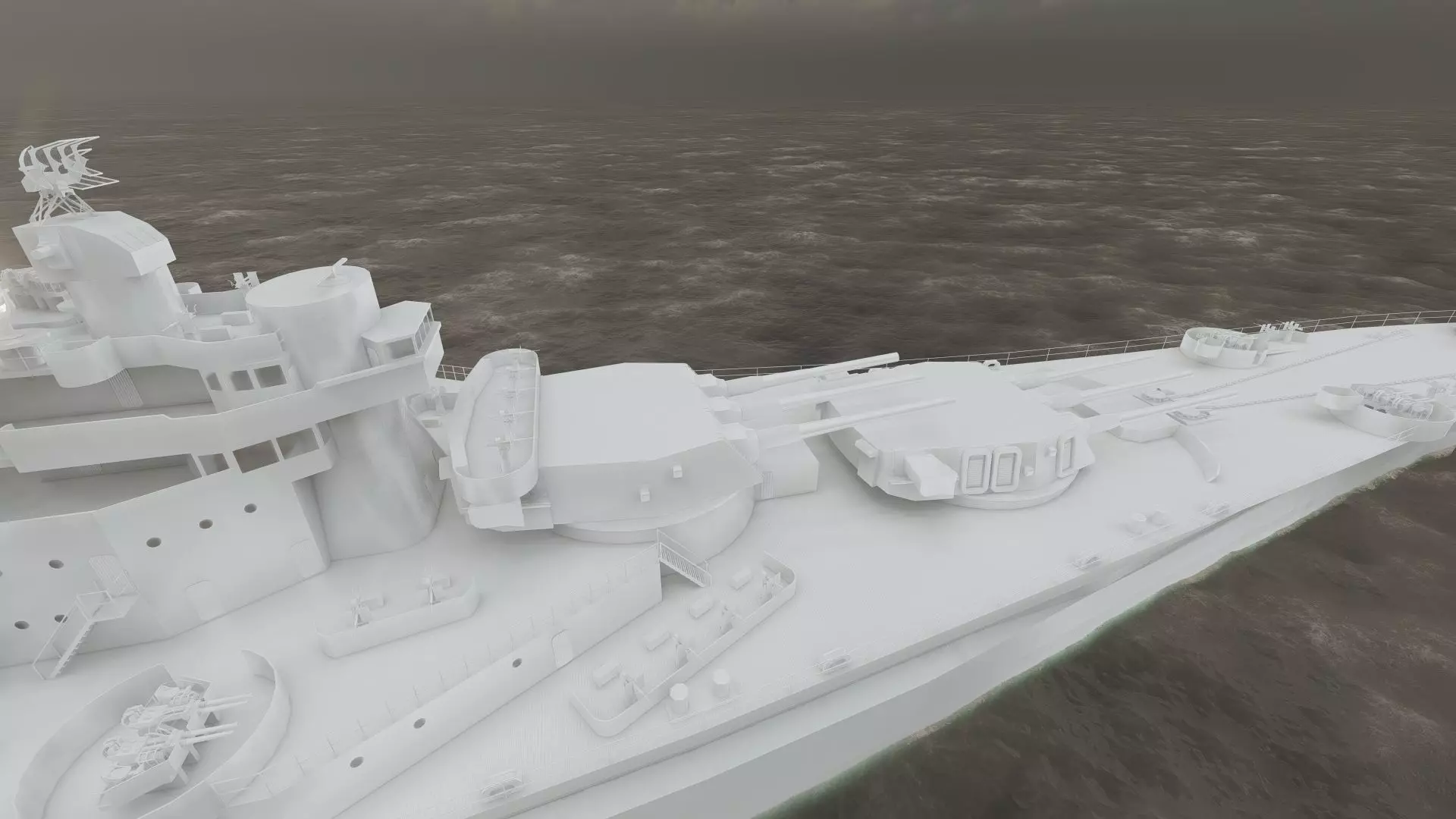 US NAVY BATTLESHIP SOUTH DAKOTA CLASS 3D model_41