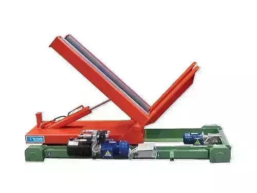 Hydraulic Cylinder Operated Tilting Platform with Belt Conveyor