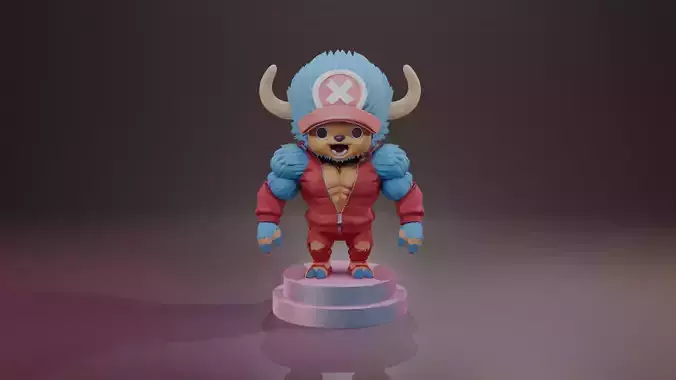 Stylized Bull Chibi Character Cute Cartoon 3D Model Low-poly 3D model