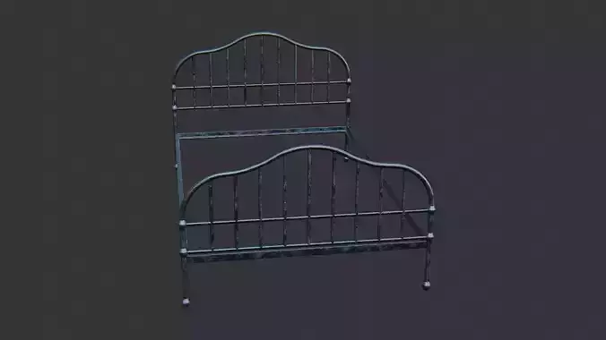 Blue Steel Bed Frame