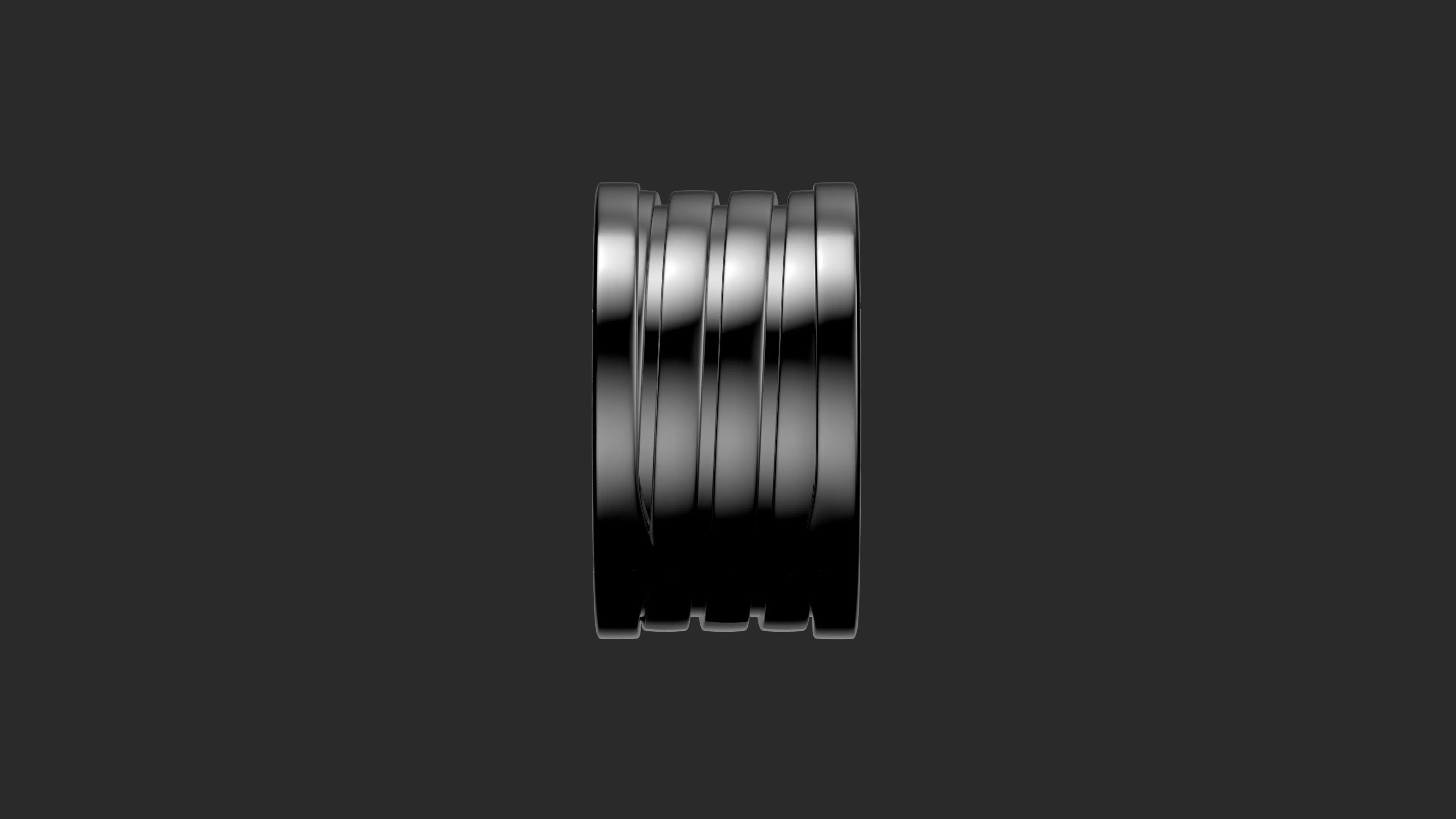 BULGARI - B ZERO 1 RING - FOUR BAND VERSION 3D print model_2
