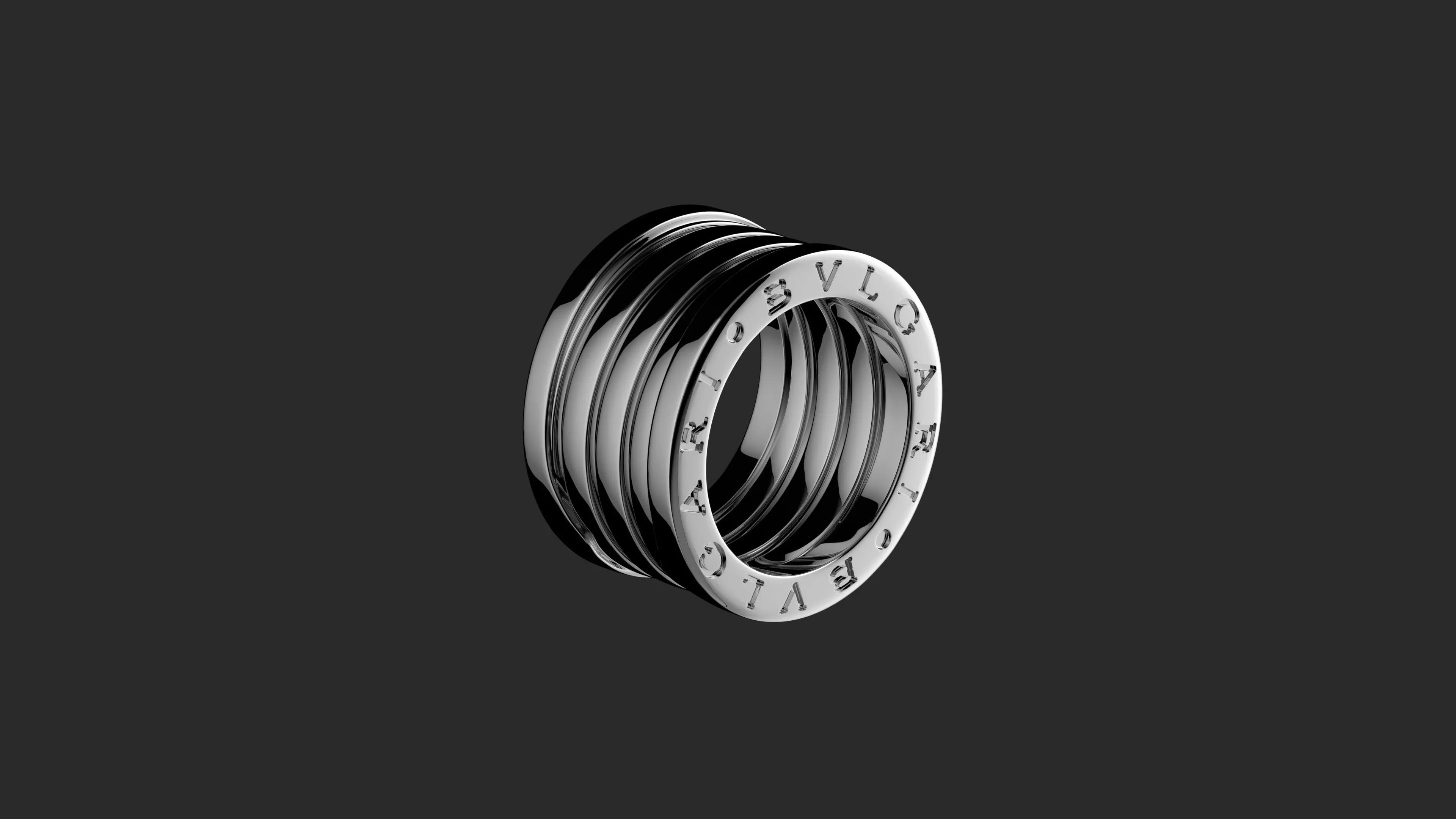 BULGARI - B ZERO 1 RING - FOUR BAND VERSION 3D print model_1