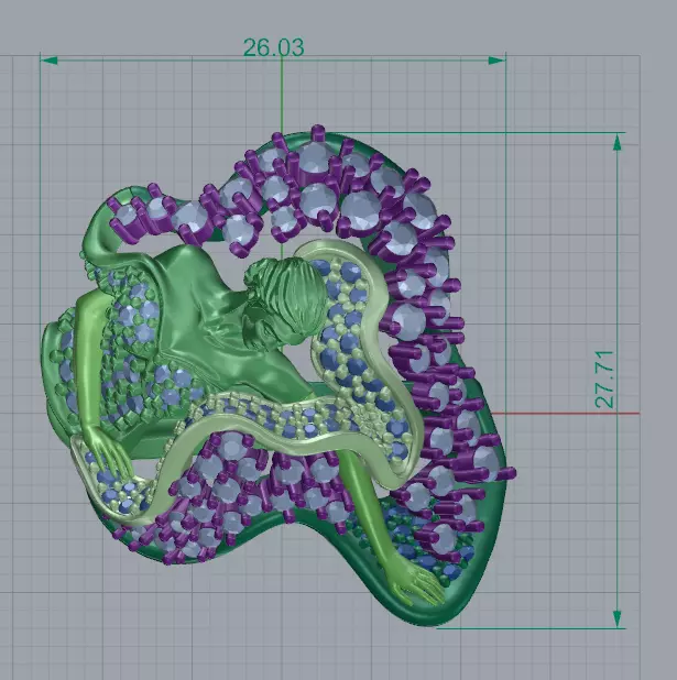 Magerit ring  3D print model_8