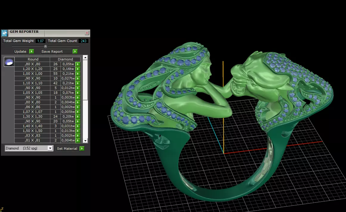 Magerit Instinto ring 3D print model_7