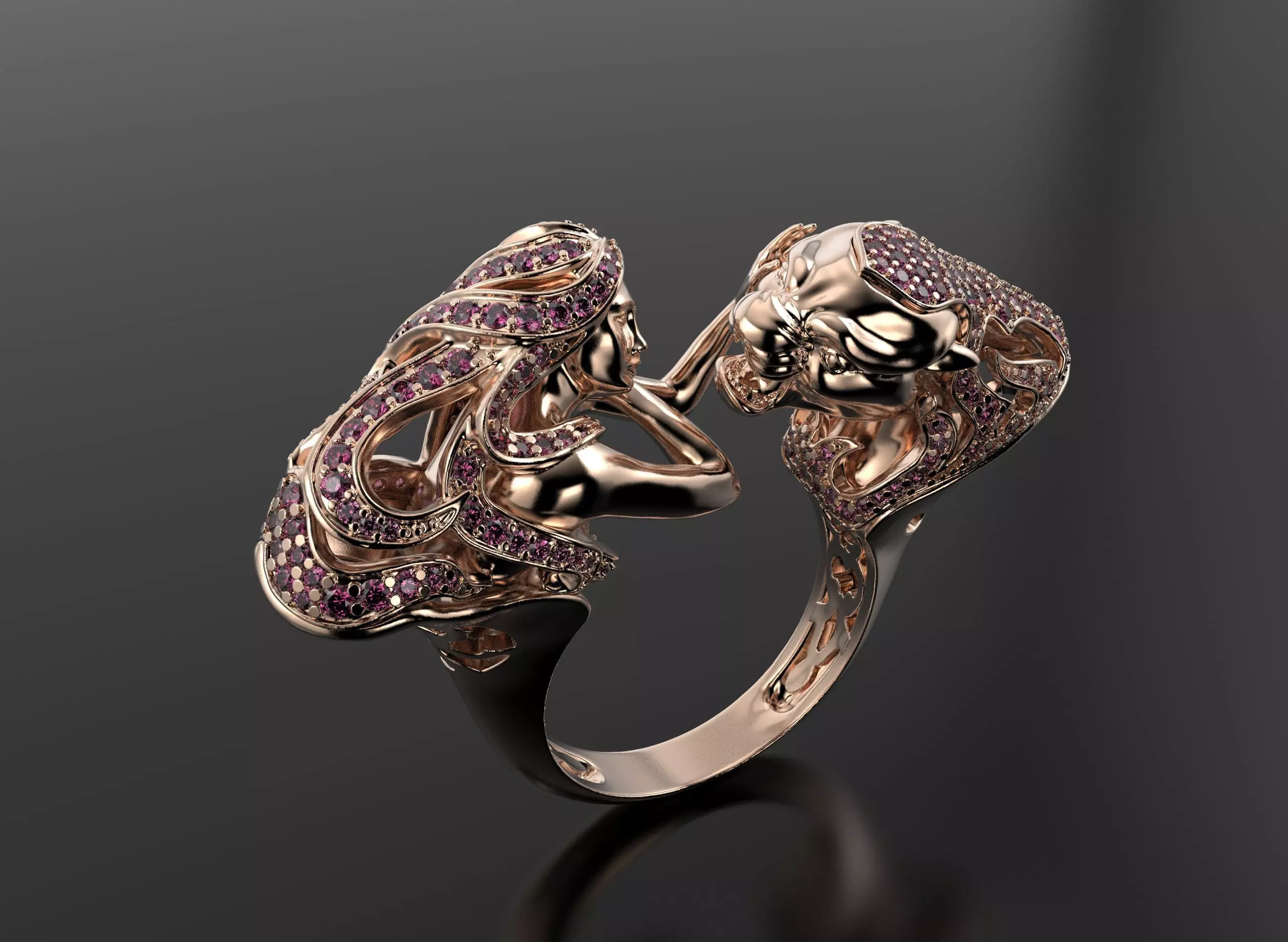 Magerit Instinto ring 3D print model_4