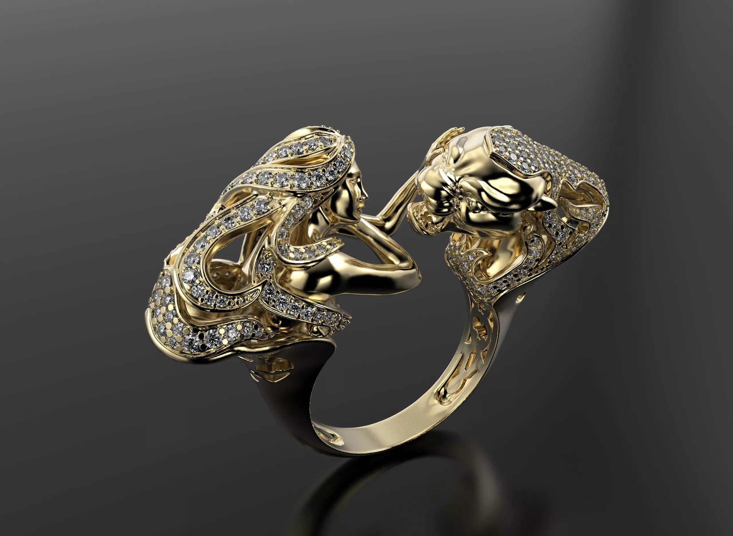 Magerit Instinto ring 3D print model_0