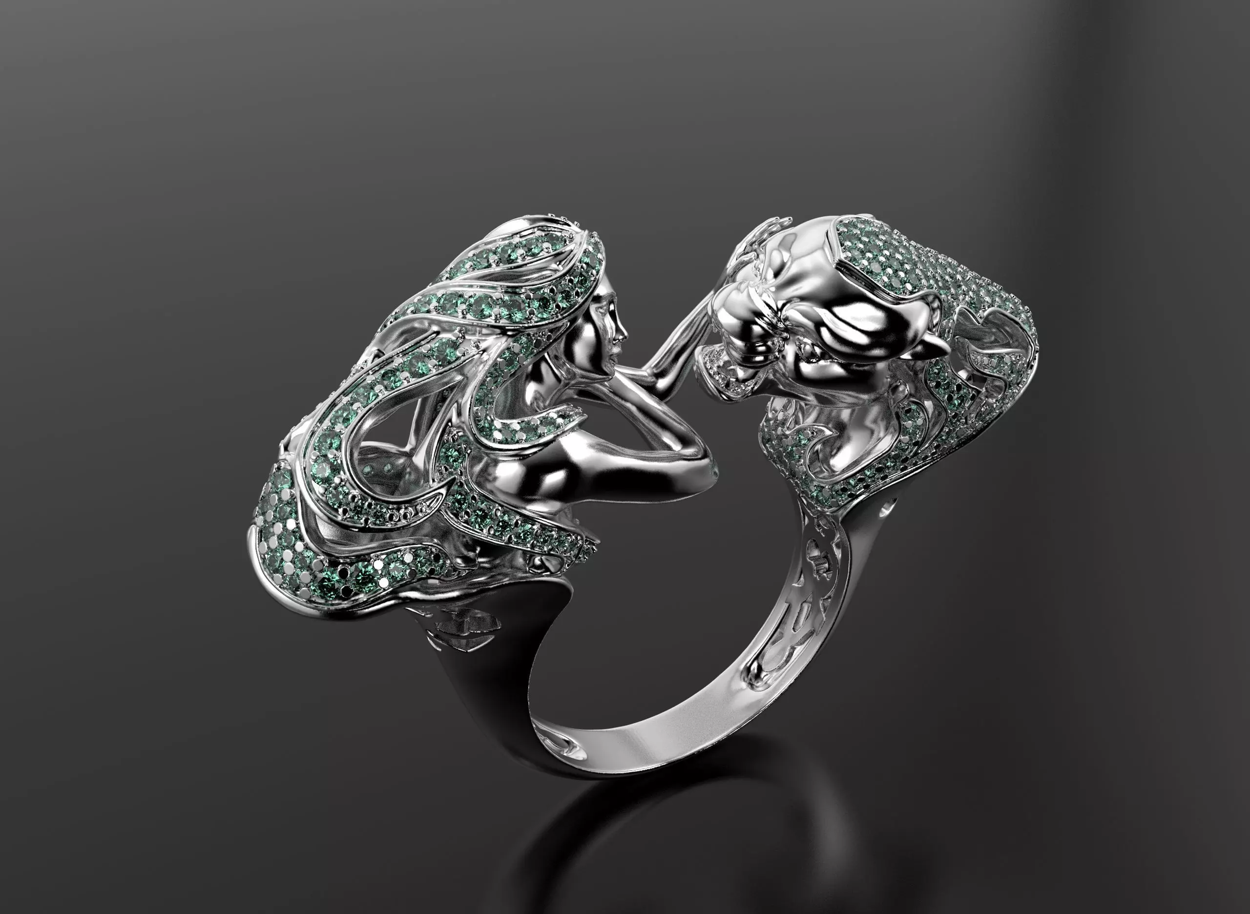 Magerit Instinto ring 3D print model_2