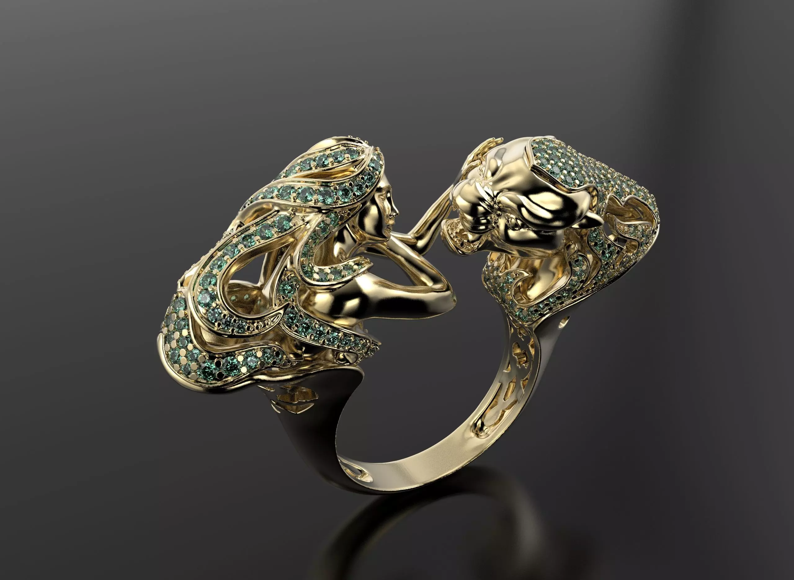 Magerit Instinto ring 3D print model_1