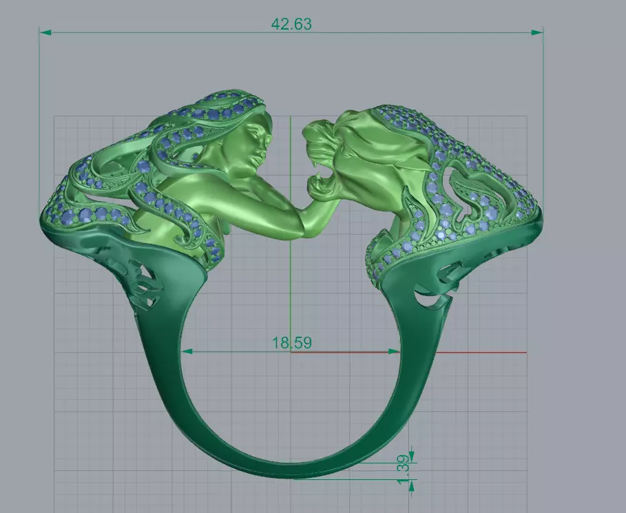 Magerit Instinto ring 3D print model_8