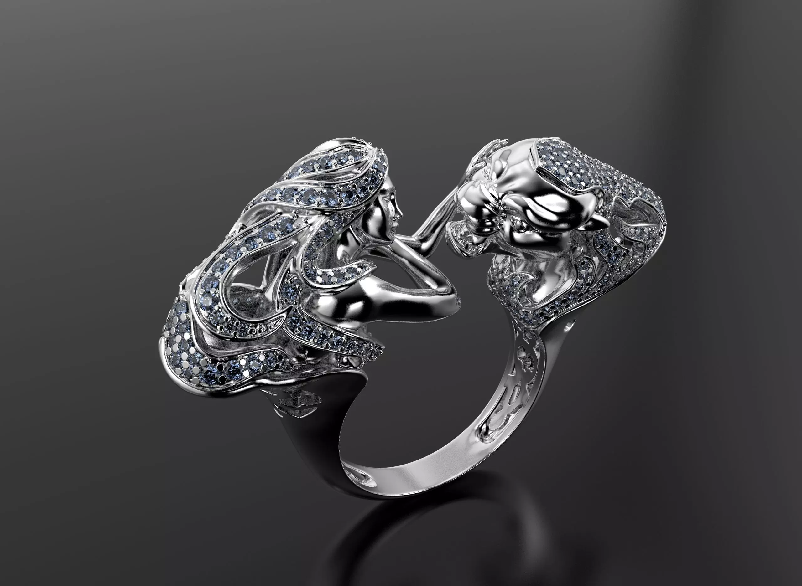 Magerit Instinto ring 3D print model_3