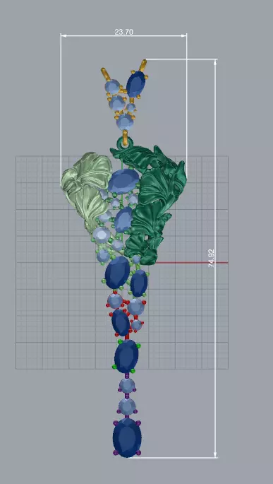 Beautiful pendant with diamonds 3D print model_9