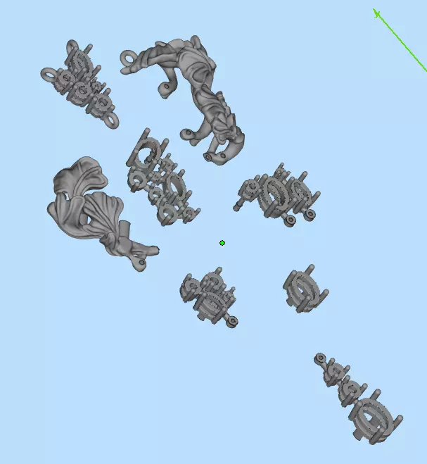 Beautiful pendant with diamonds 3D print model_8