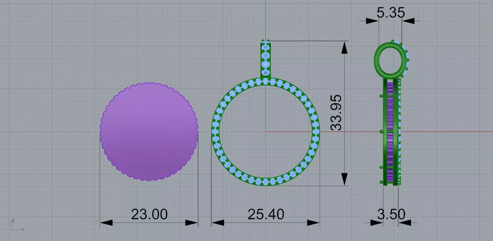 Gold N1535 3D print model_9