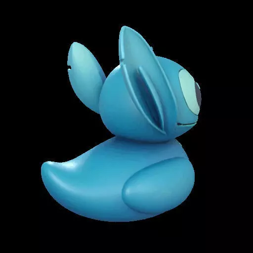 Stitch Rubber Duck  3D print model_3