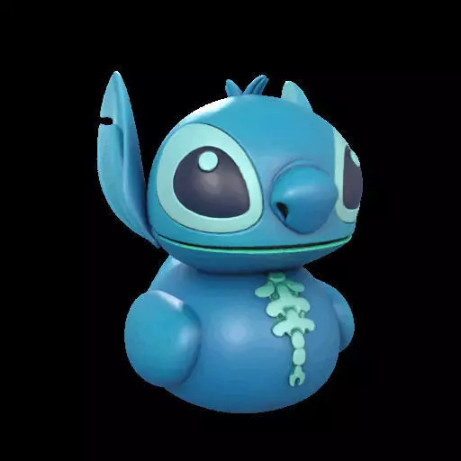 Stitch Rubber Duck  3D print model_13