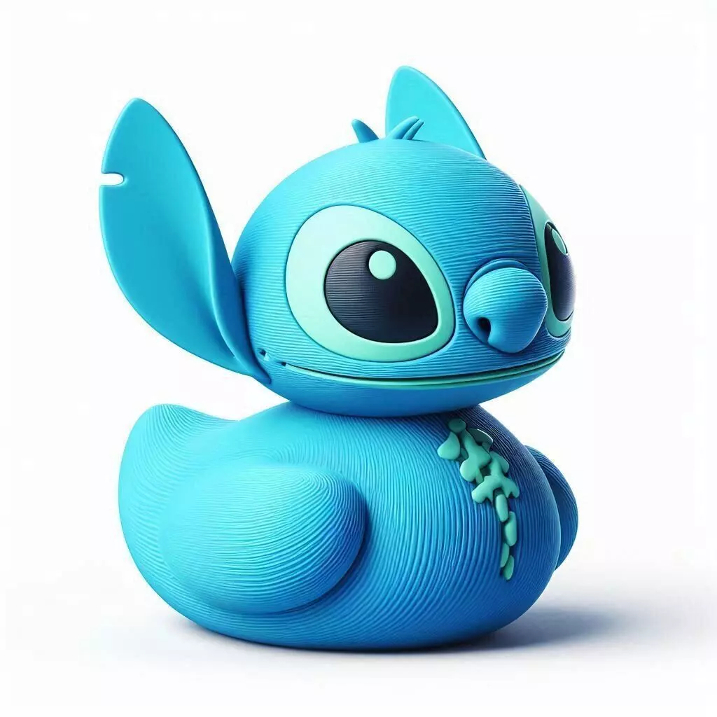 Stitch Rubber Duck  3D print model_0