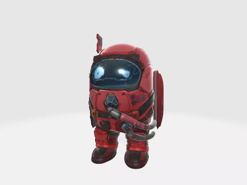 Among Us Red Armor 3D print model_1