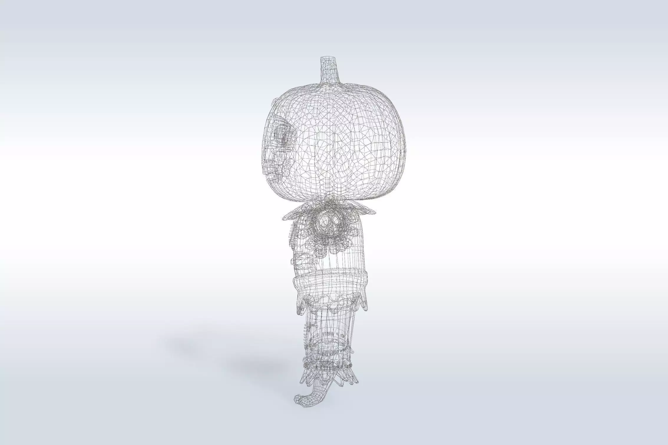 Scarecrow Pumpkin 3D Character Model with Halloween 3D model_3