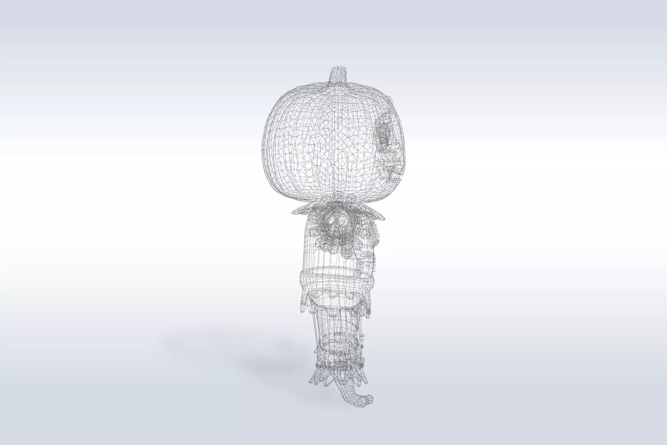 Scarecrow Pumpkin 3D Character Model with Halloween 3D model_5