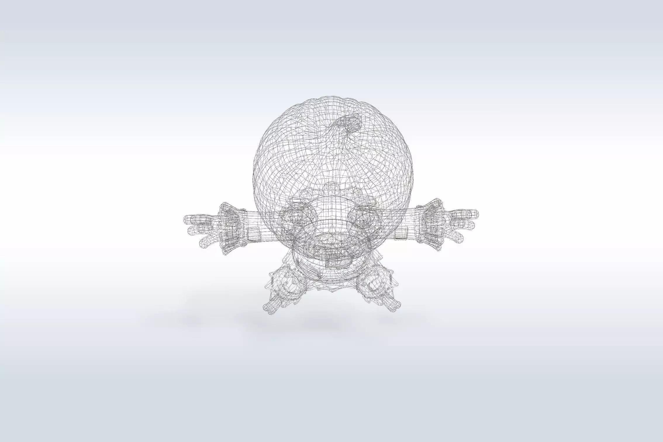 Scarecrow Pumpkin 3D Character Model with Halloween 3D model_7