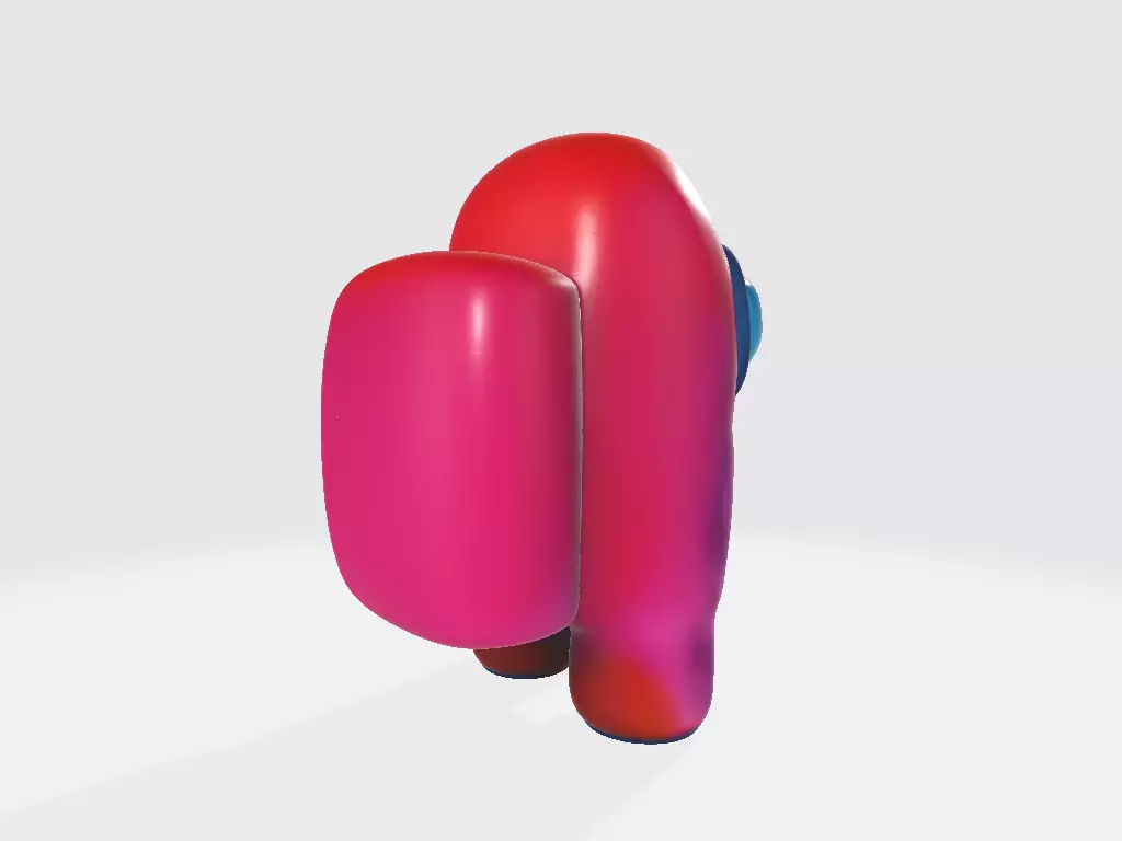 Among Us Red Normal 3D print model_3