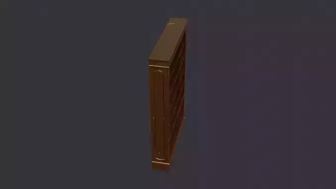 Solid Wood Bookshelf with Six Open Shelves