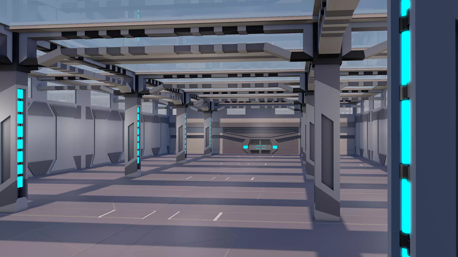 Sci Fi Interior 3D model_1