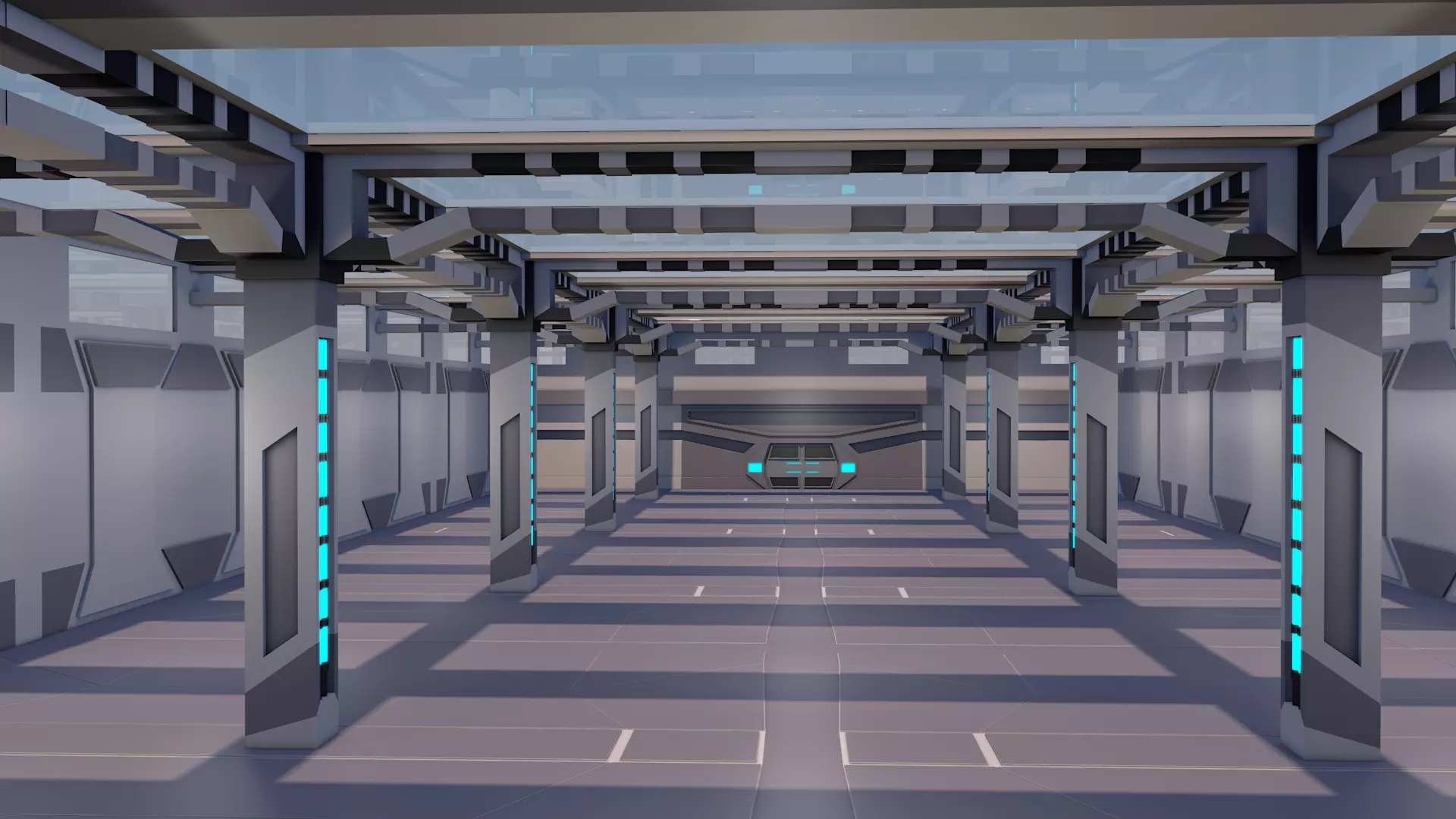 Sci Fi Interior 3D model_0