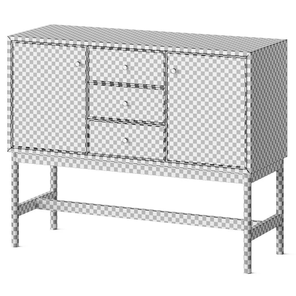 West Elm Siobhan Sideboard 3D model_2