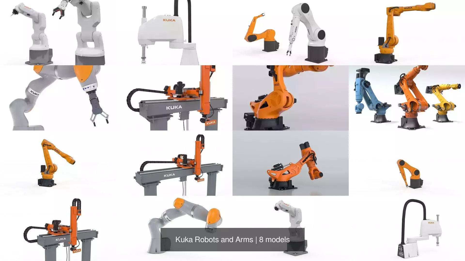 Kuka Robots and Arms 3D Model Collection_0