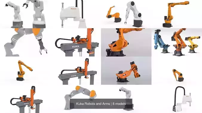 Kuka Robots and Arms 3D Model Collection