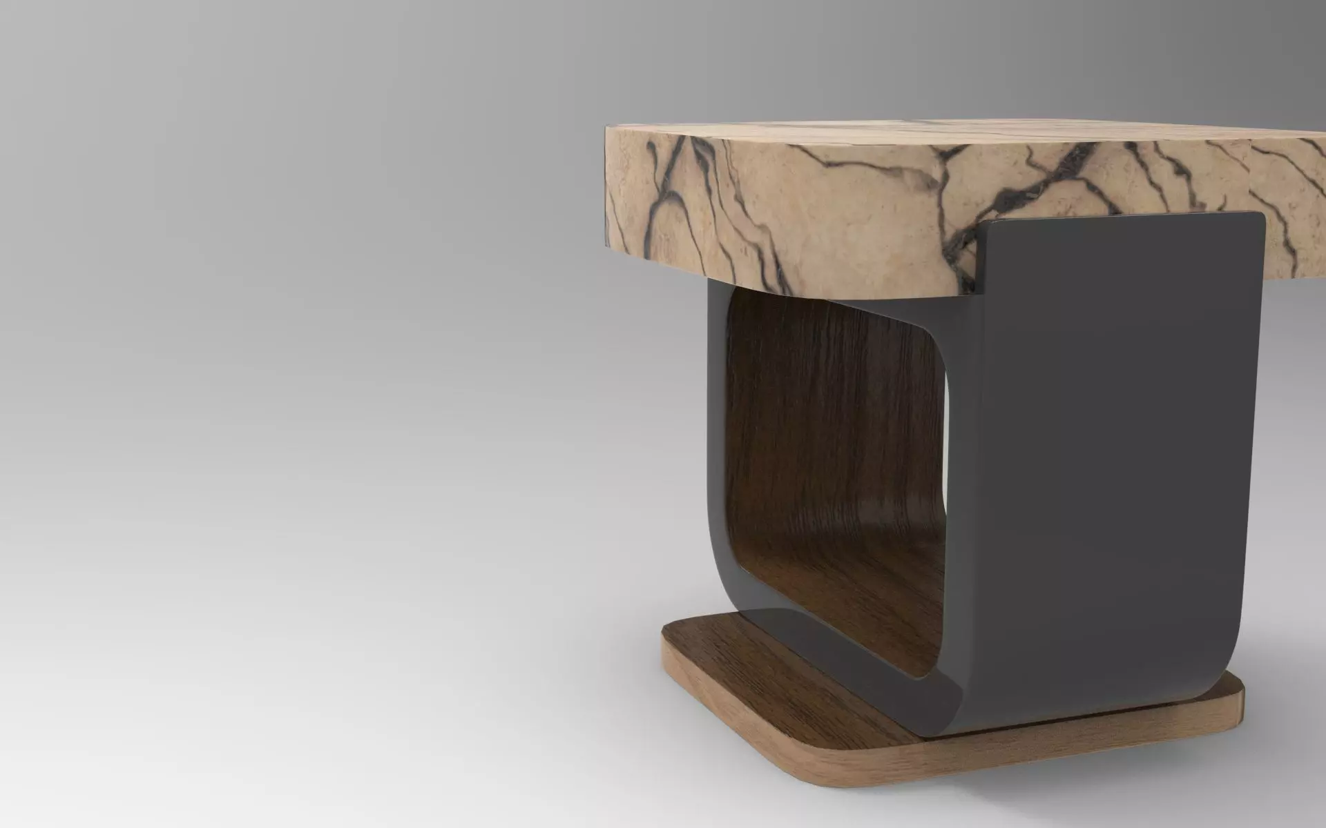 Furro Coffee Table Low-poly 3D model_2