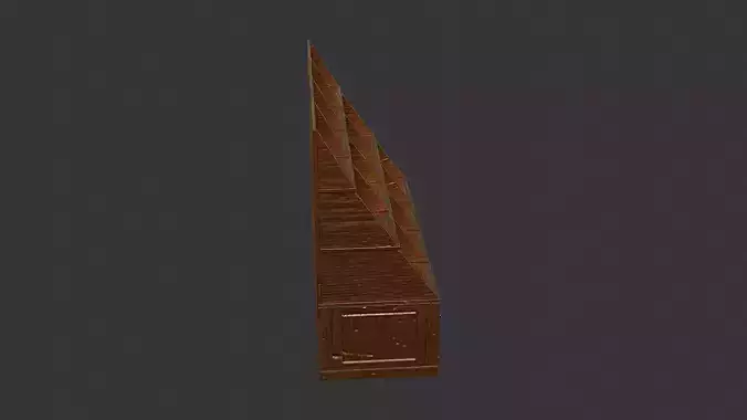 Wooden display cabinet with cubby shelves