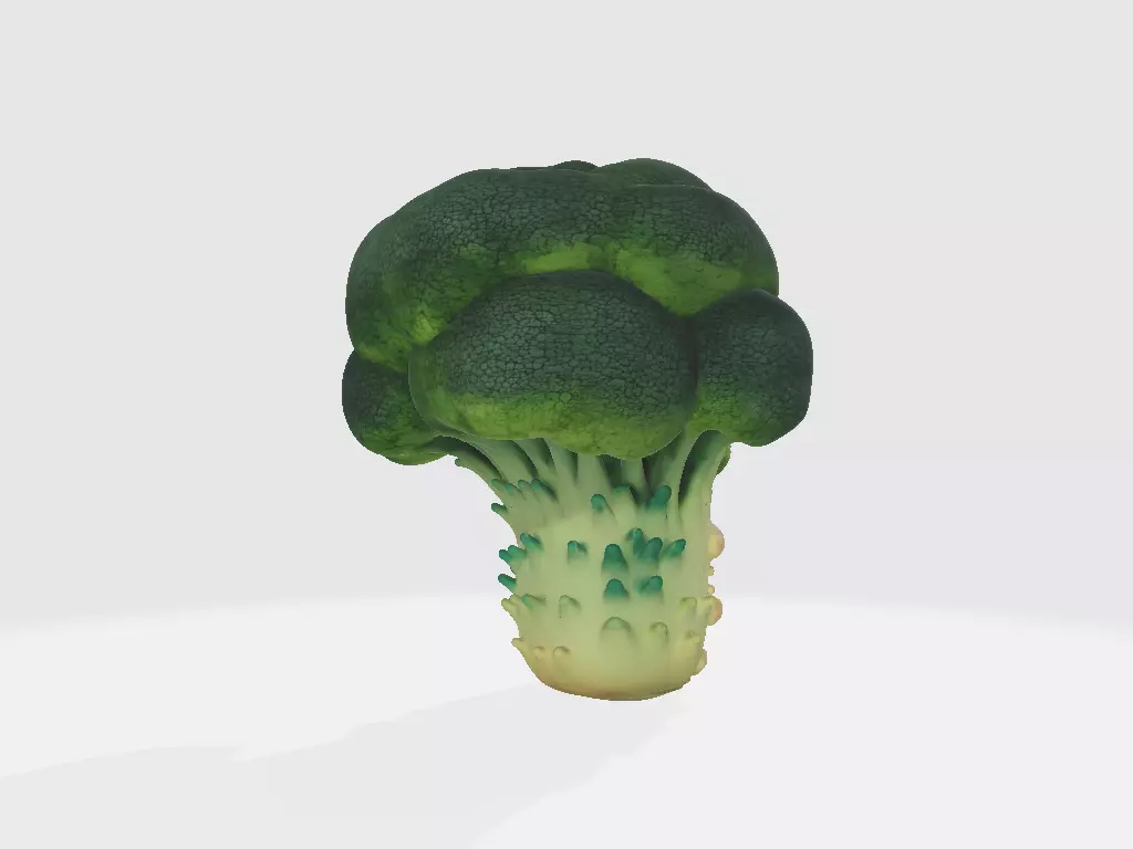 Screaming Fruits Nervous Broccoli 3D print model_3