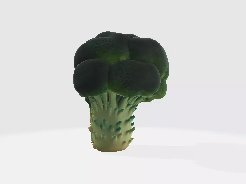 Screaming Fruits Nervous Broccoli 3D print model_2